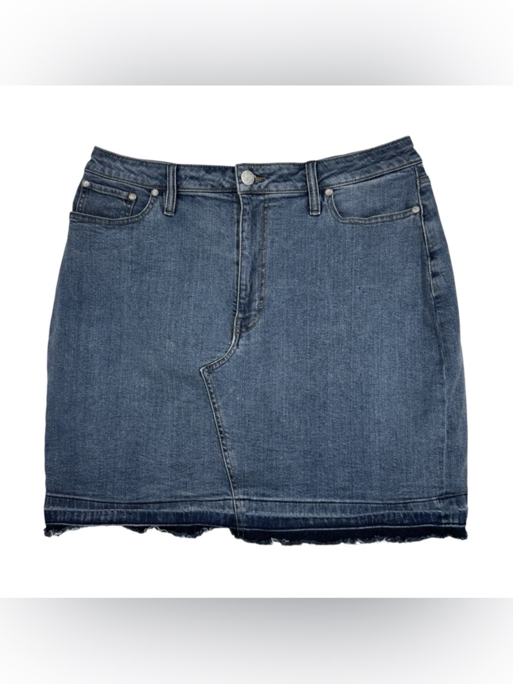 Women’s On 34th Size 14 Blue Denim Cotton/Spandex Jean Skirt